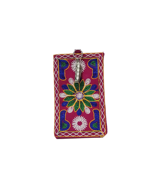 Handcrafted Embroidered Phone Pouch