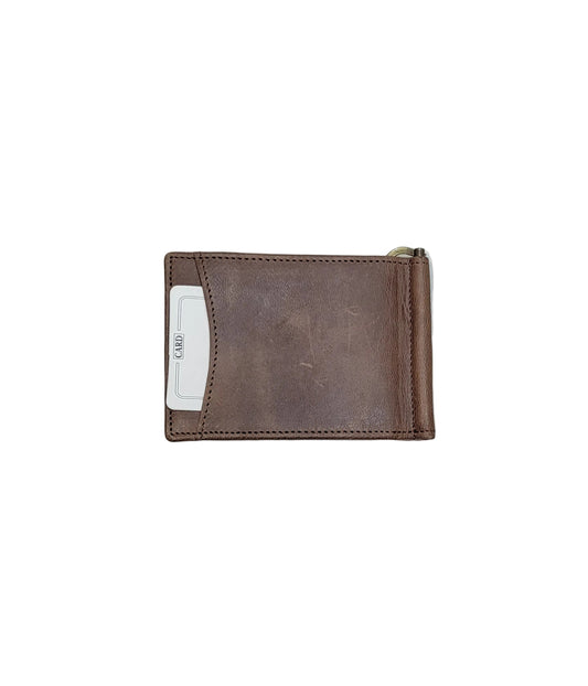 Slim Genuine Leather Bi-Fold Card Wallet
