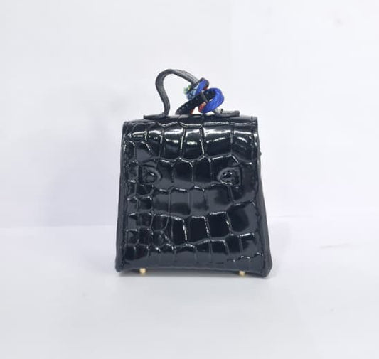 Croc-Texture Luxury Mini Statement Bag