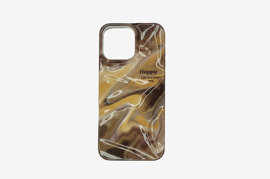 Glossy Marble Quote Phone IPhone 16 Pro Case