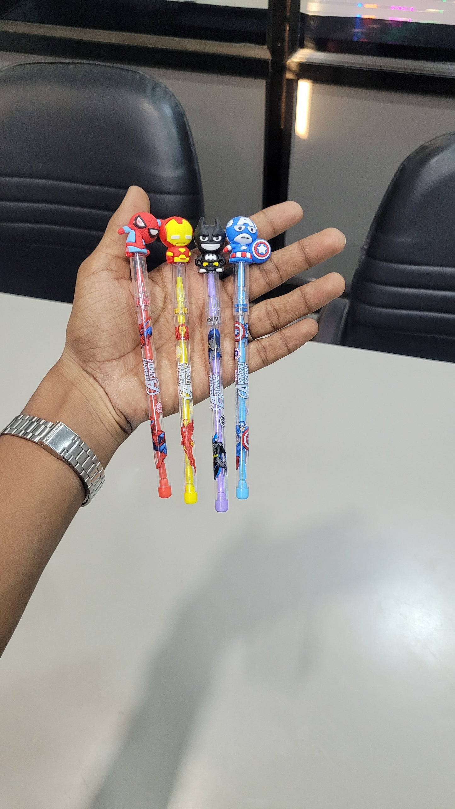 Superhero-Style Cartoon Pen Pencil – Fun Writing with Action Power