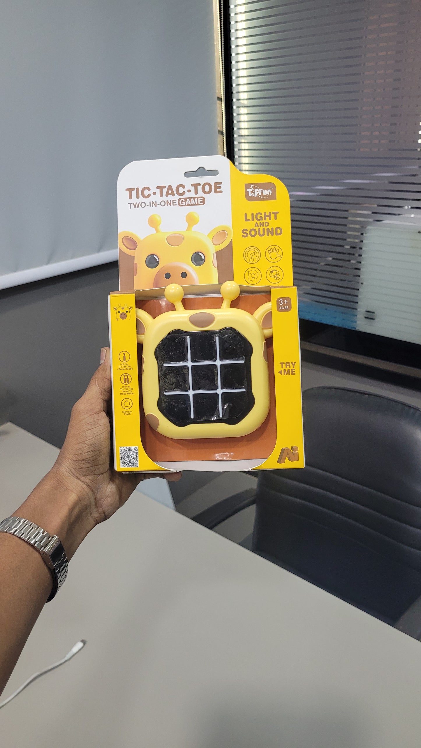 Dino Tic-Tac-Toe Game with Lights & Sound – 2-in-1 Fun Play