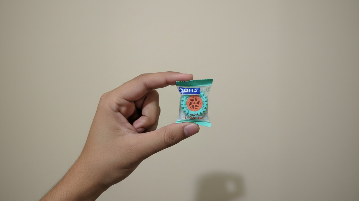 DOMS Mini E-Racer Erasers – Fun Wheel-Shaped Erasers for Kids