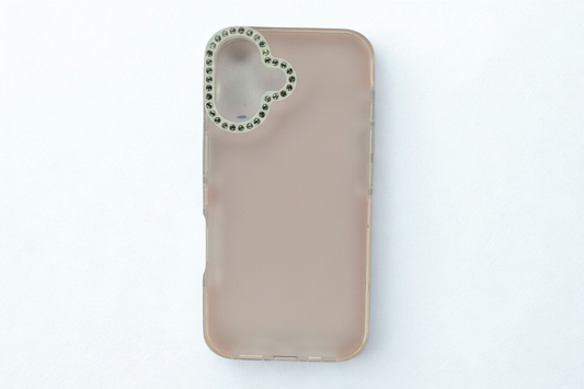 Matte Pastel Phone IPhone 16 Case with Crystal Camera Frame