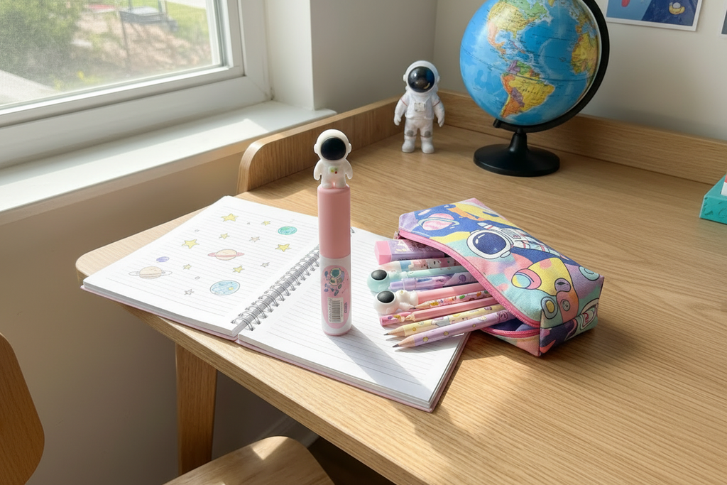 Astronaut Figure Highlighter / Marker Pen – Cute Space-Themed Stationery