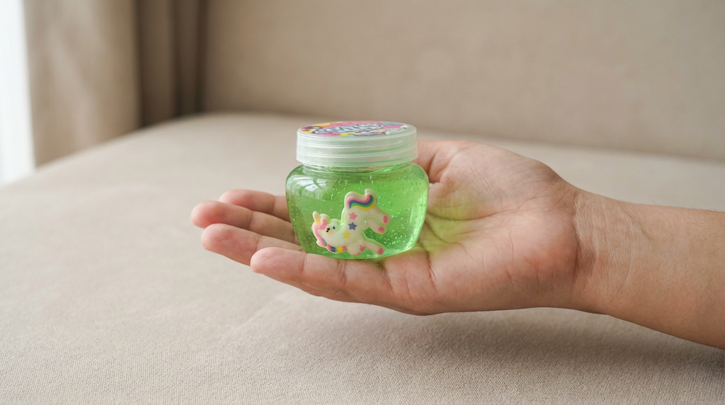 Crystal Mud Slime – Soft, Stretchy & Sparkly Sensory Fun
