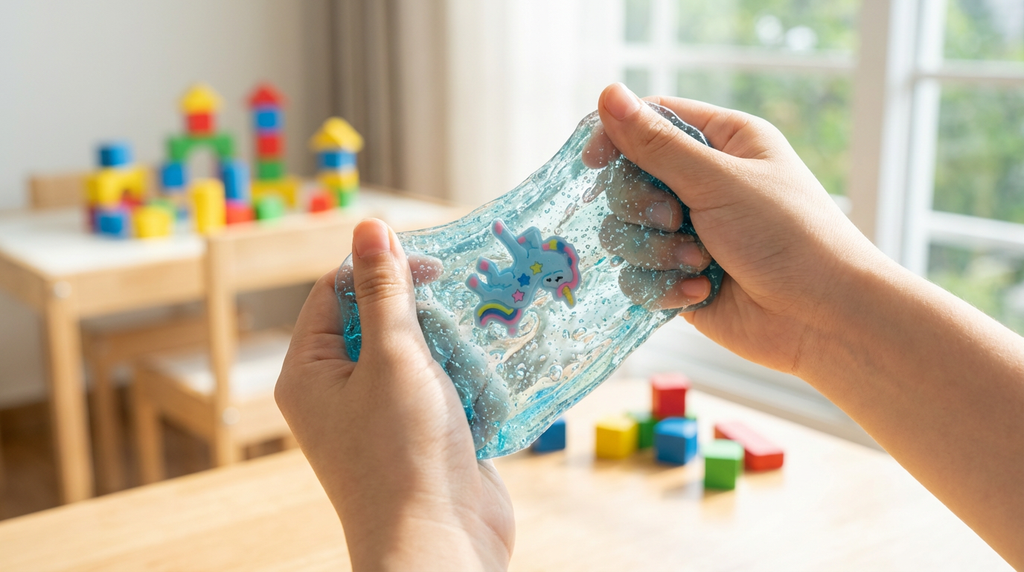 Crystal Mud Slime – Soft, Stretchy & Sparkly Sensory Fun