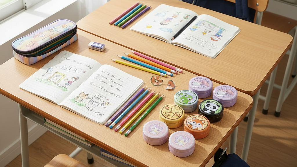 Cute Cartoon 2-Hole Pencil Sharpener – Dual Size with Storage Box