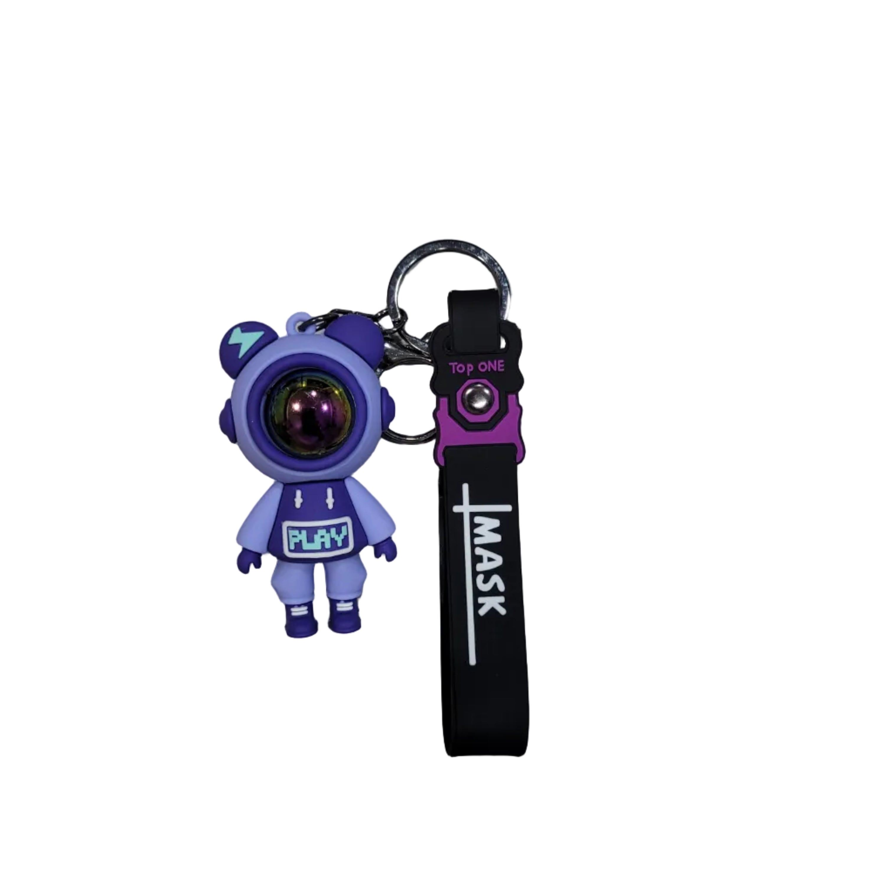 Cute Cartoon Character Keychain with Strap