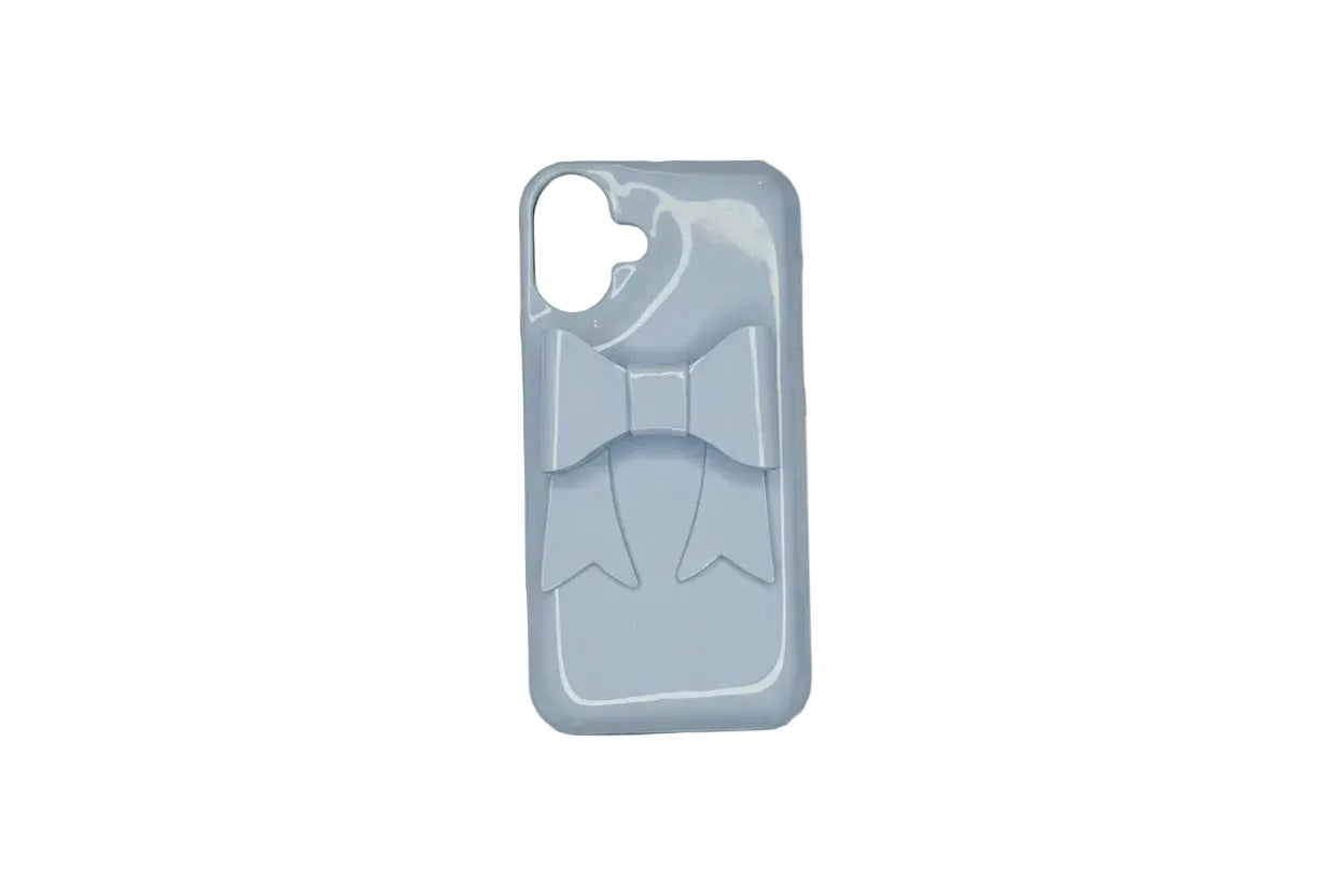 Glossy Bow Design Phone IPhone 16 Case
