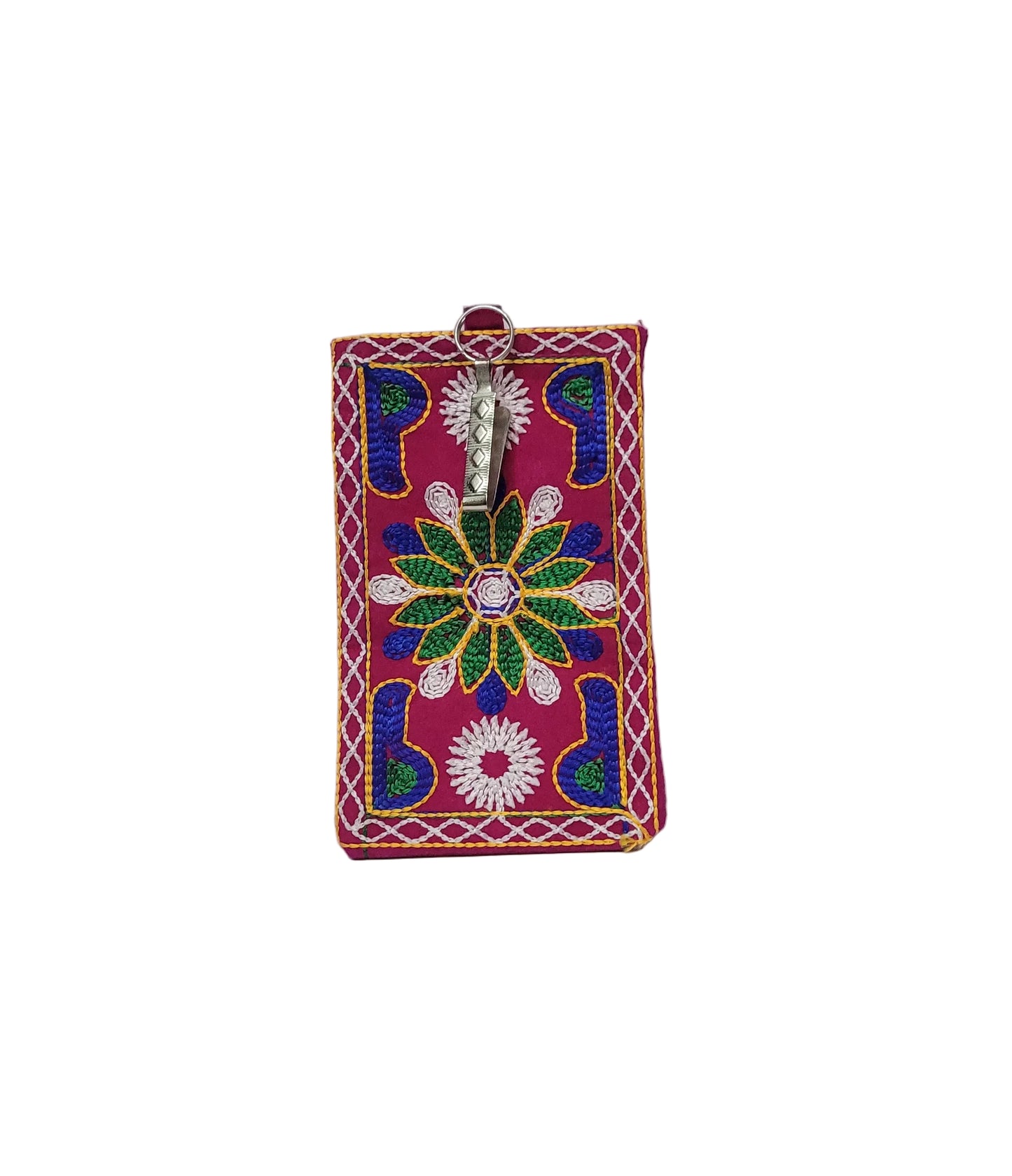 Handcrafted Embroidered Phone Pouch