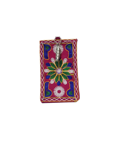 Handcrafted Embroidered Phone Pouch