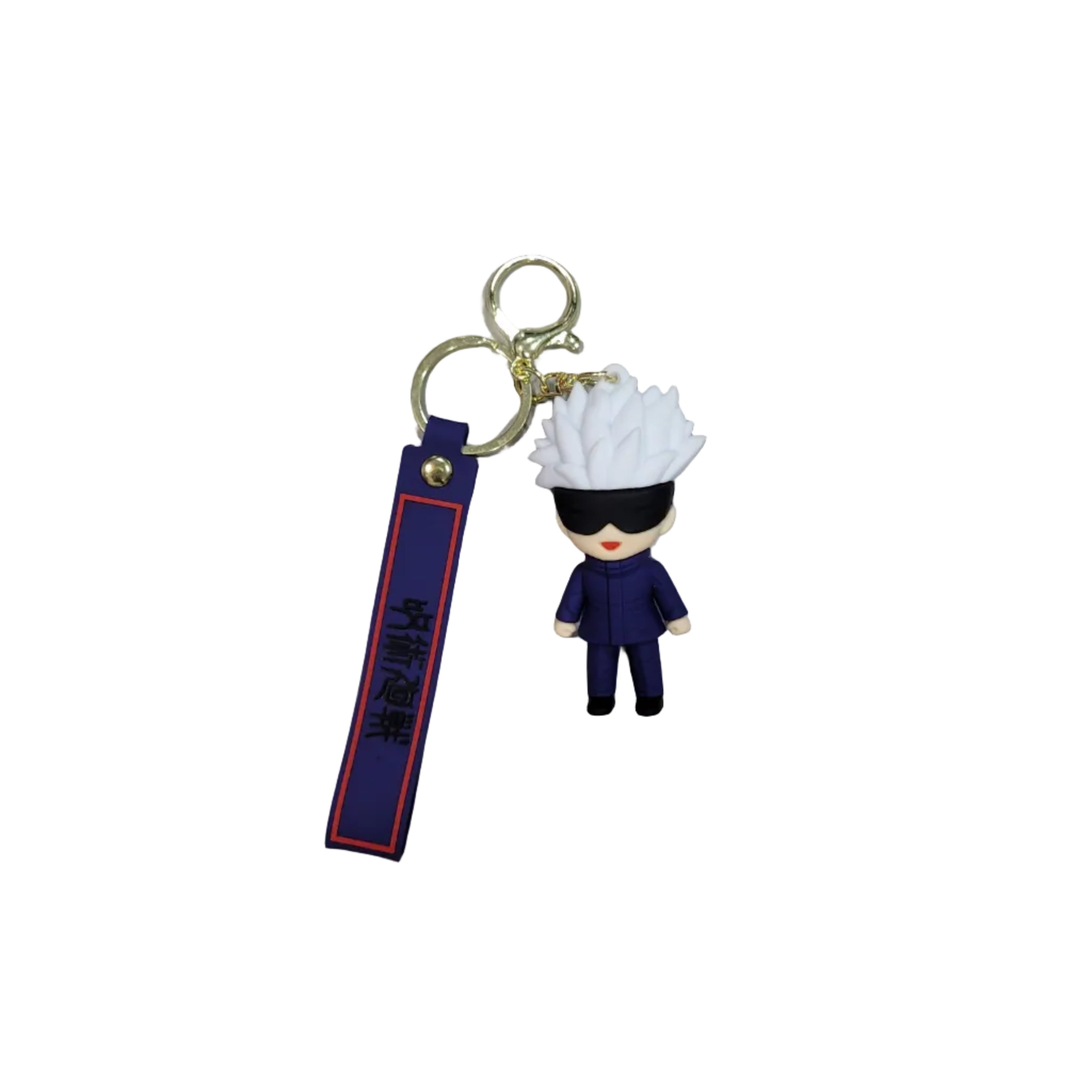 Cute Cartoon Character Keychain with Strap