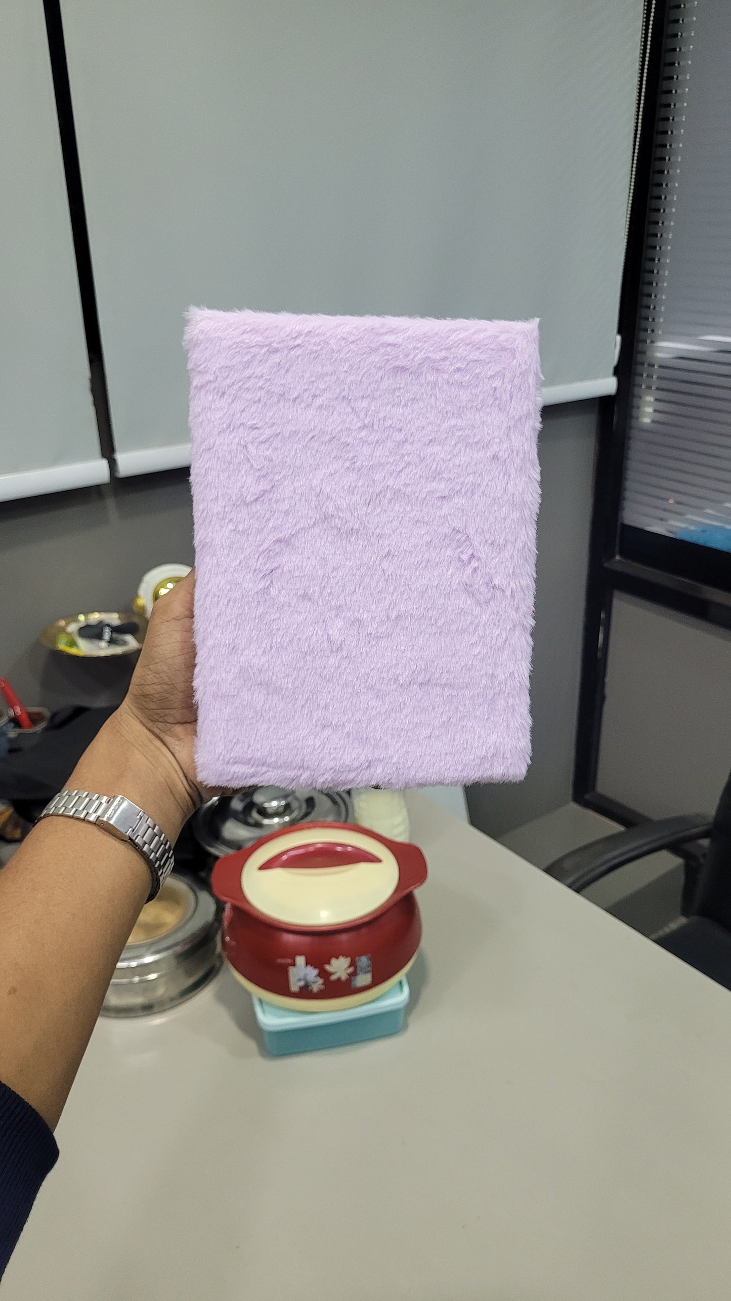 Fluffy Unicorn Notebook – Soft Plush Cover with Ruled Pages