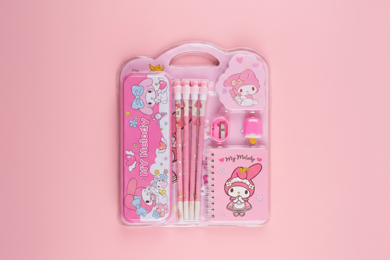 Kids Carry Stationery Kit – Cute Theme All-in-One Set