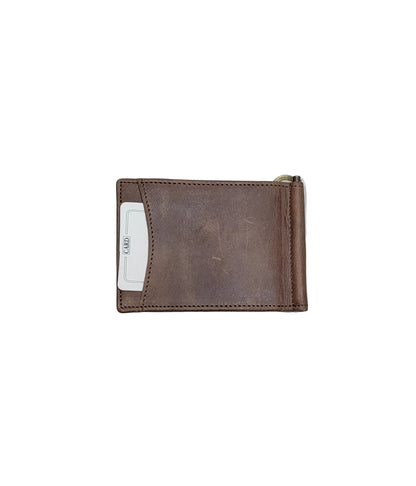 Slim Genuine Leather Bi-Fold Card Wallet