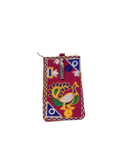 Handcrafted Embroidered Phone Pouch