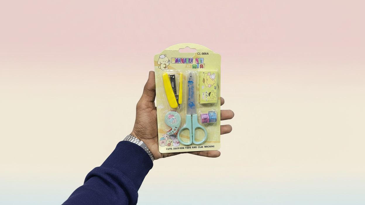 Cute DIY Mini Stationery Kit – Cartoon Craft Set for Kids