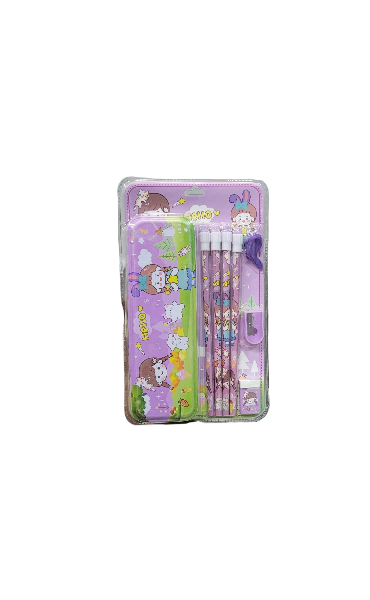 Kids Cute Pencil Box Stationery Set