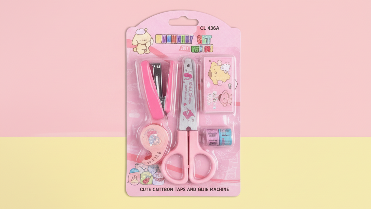 Cute DIY Mini Stationery Kit – Cartoon Craft Set for Kids