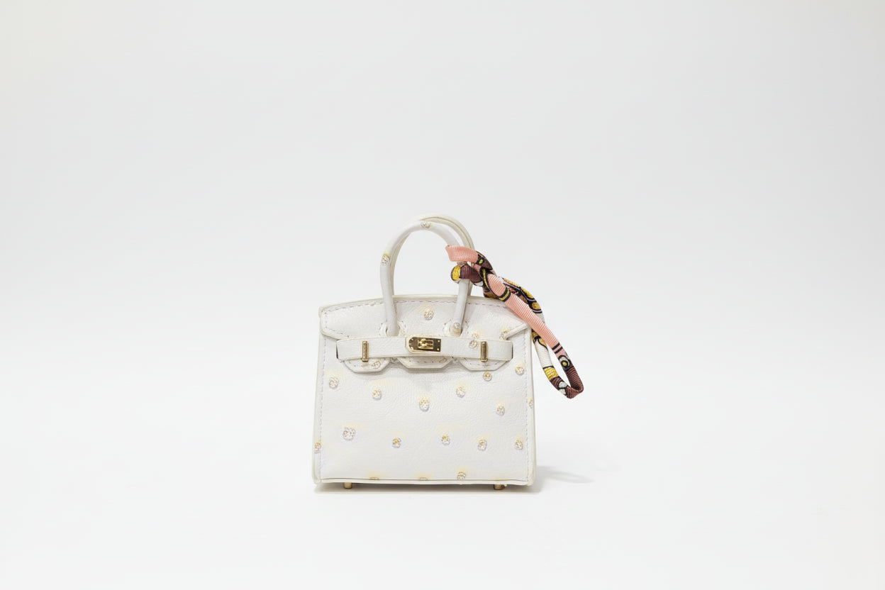 Textured Luxury Mini Top-Handle Handbag