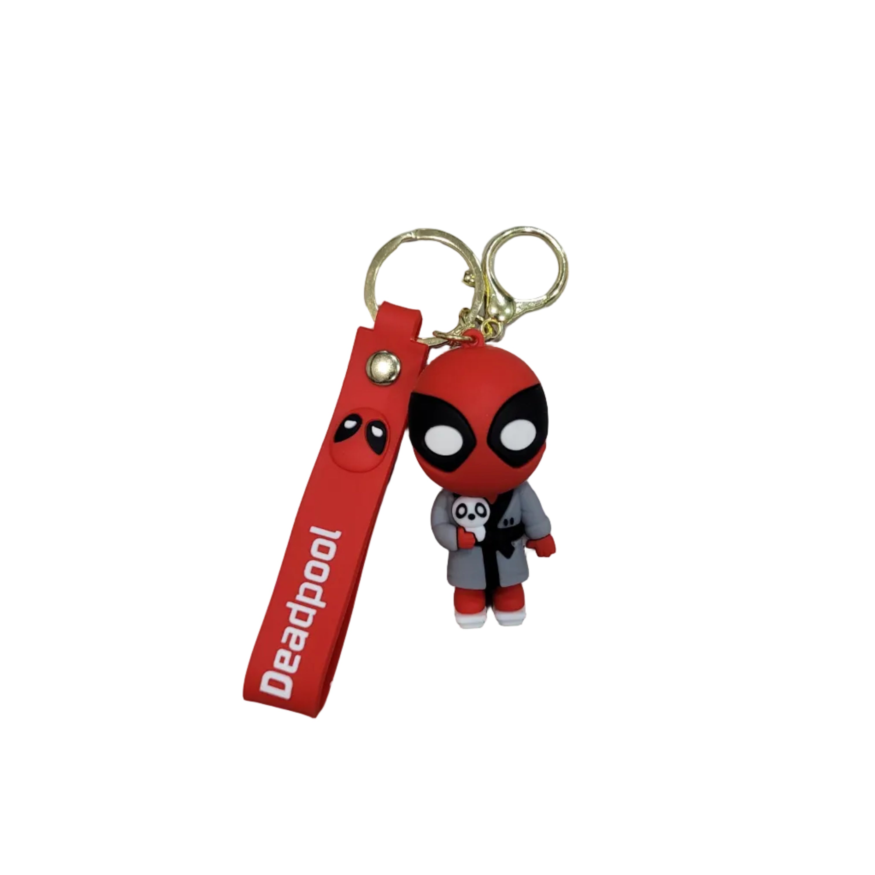 Cute Cartoon Character Keychain with Strap