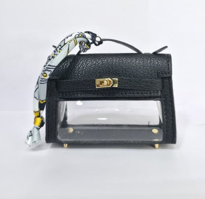 Transparent Panel Luxury Mini Handbag