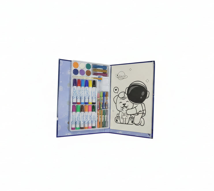 Kids Art & Colouring Kit – Space Man / Dinosaur Theme