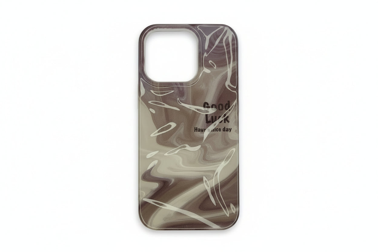 Glossy Marble Quote Phone IPhone 16 Pro Case
