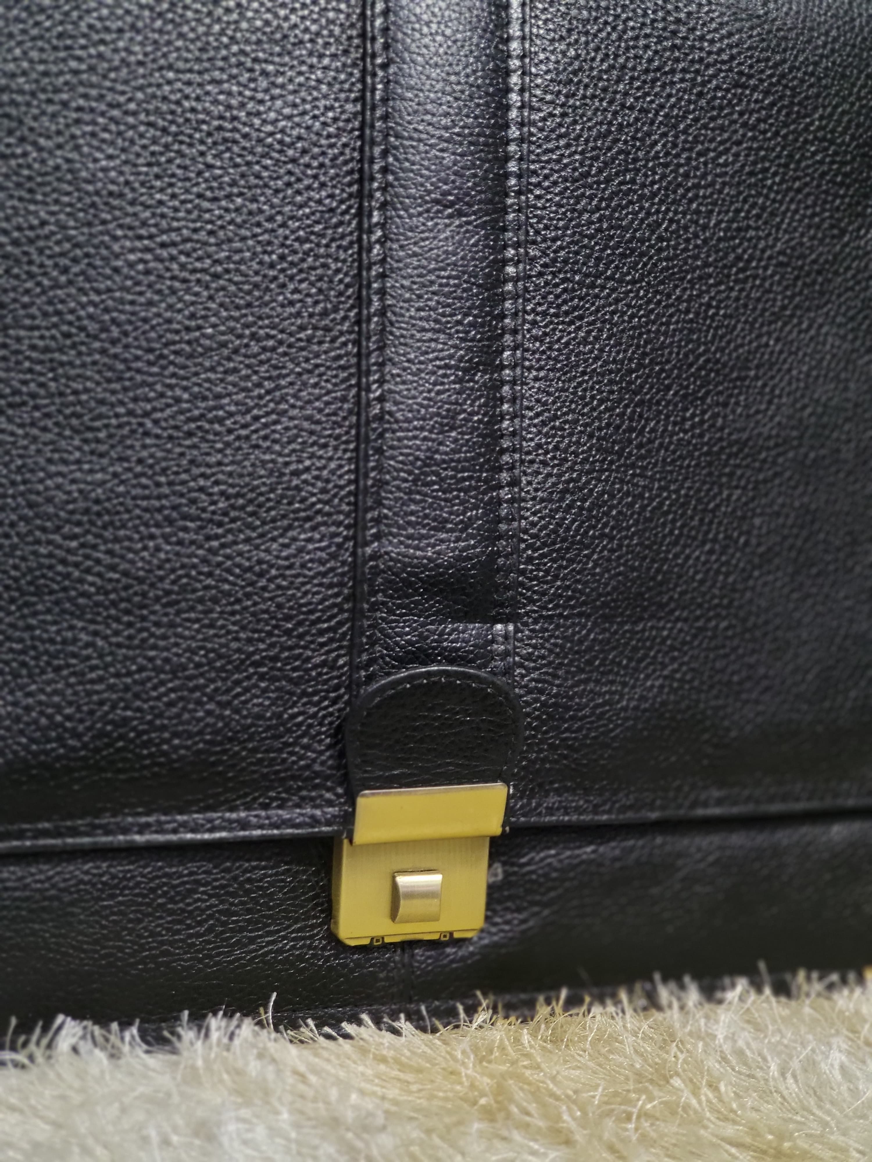 Black Leather Executive Briefcase