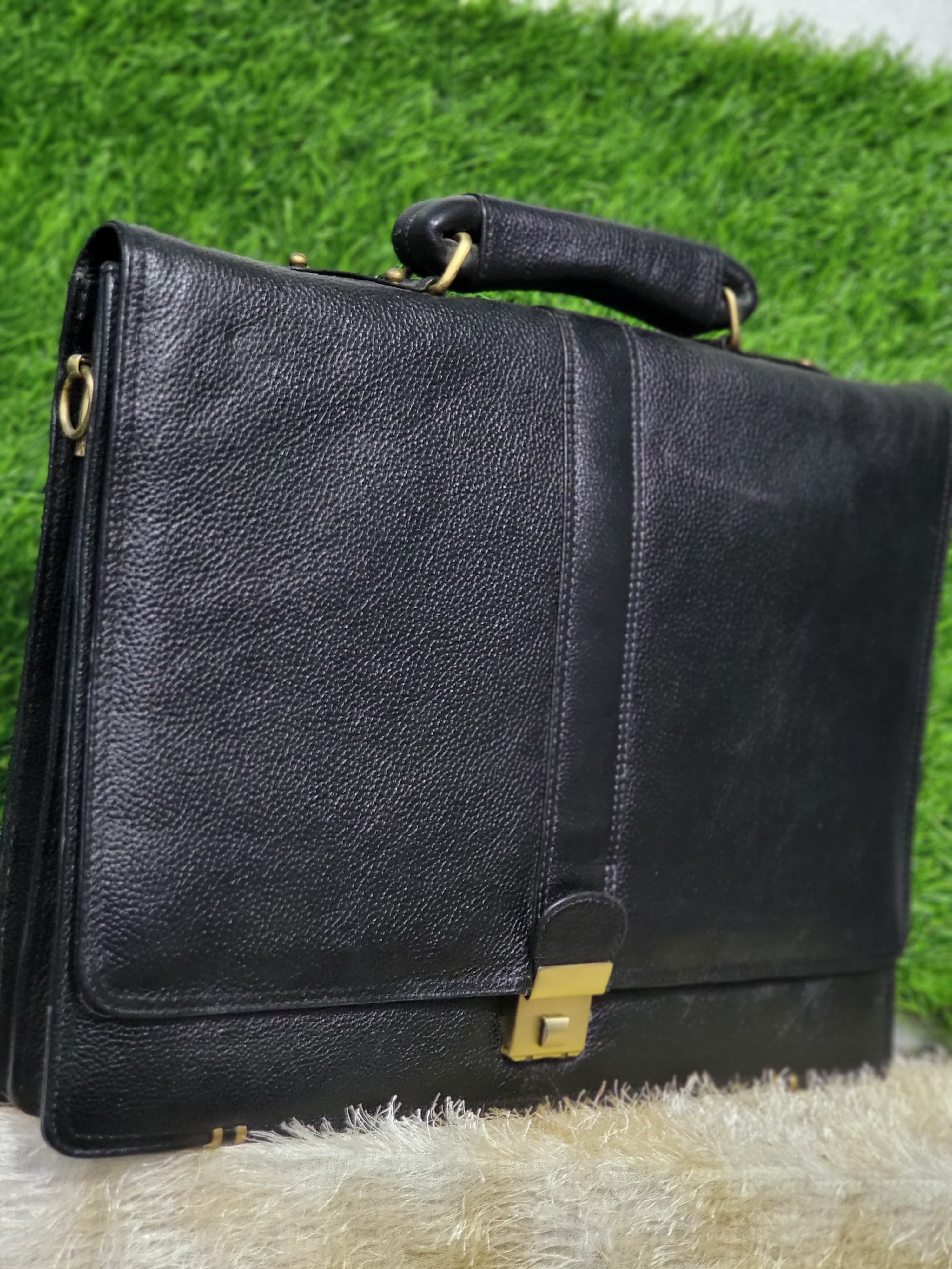 Black Leather Executive Briefcase