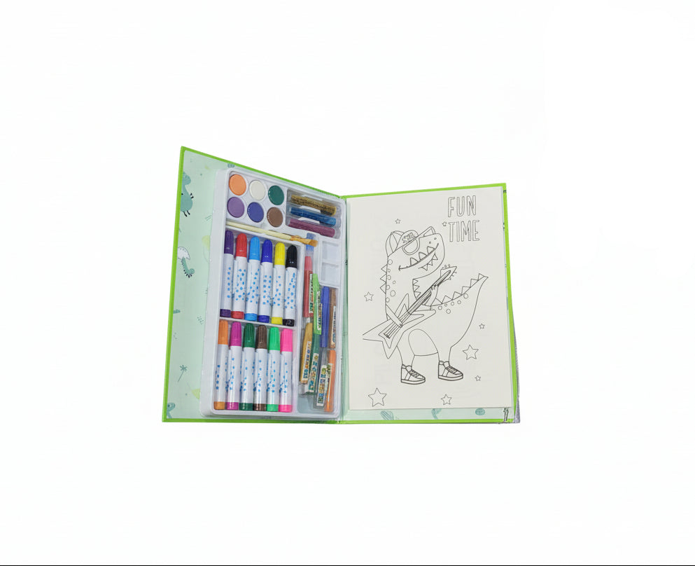Kids Art & Colouring Kit – Space Man / Dinosaur Theme