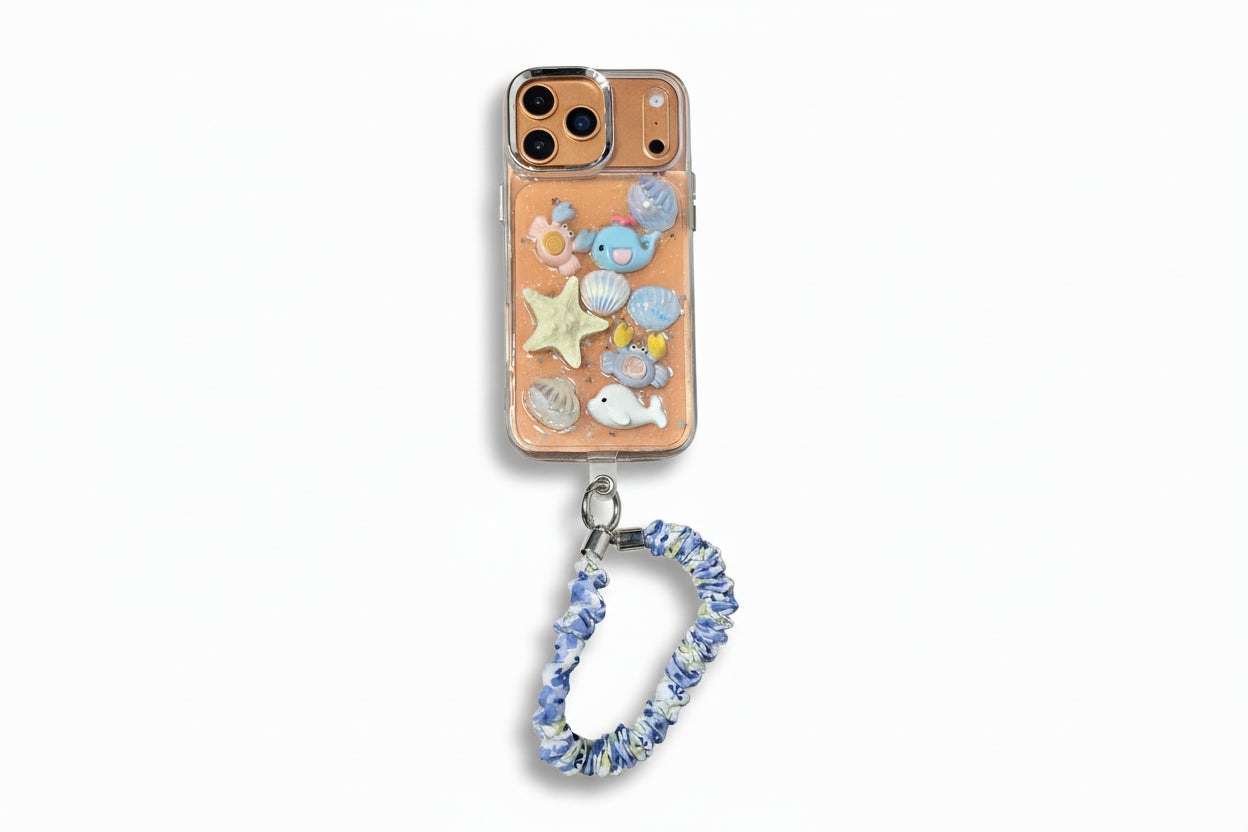 Premium Fabric Chain Phone Wrist Strap