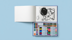 Kids Art & Colouring Kit – Space Man / Dinosaur Theme