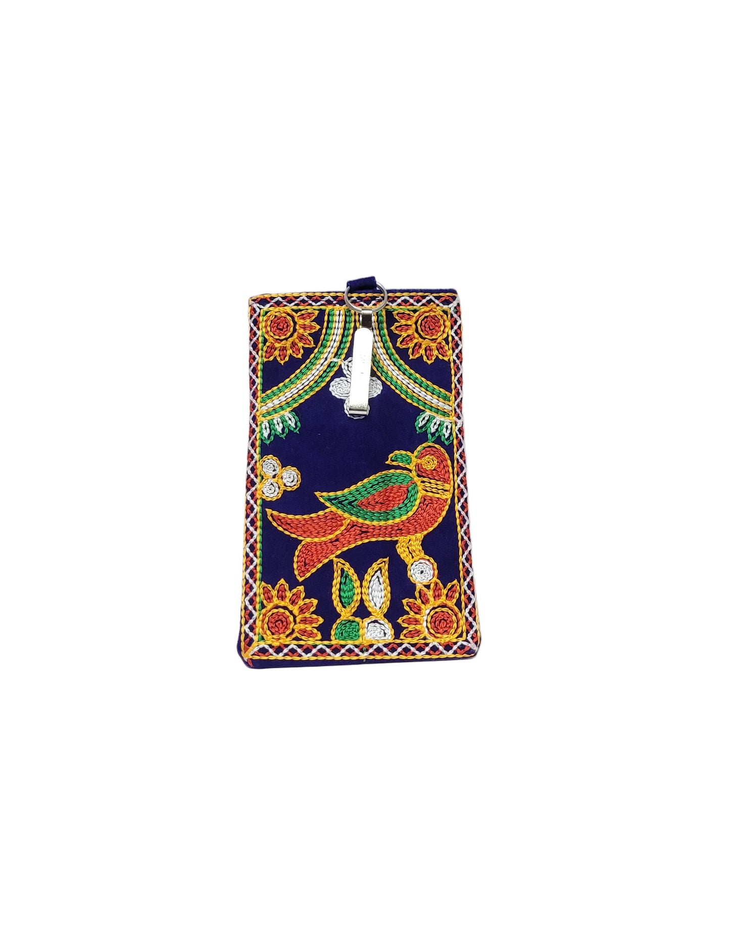 Handcrafted Embroidered Phone Pouch
