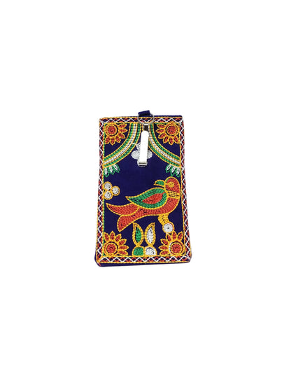 Handcrafted Embroidered Phone Pouch