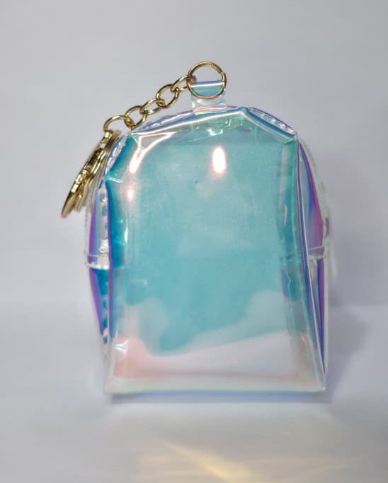Transparent Mini Zip Pouch with Decorative Detail