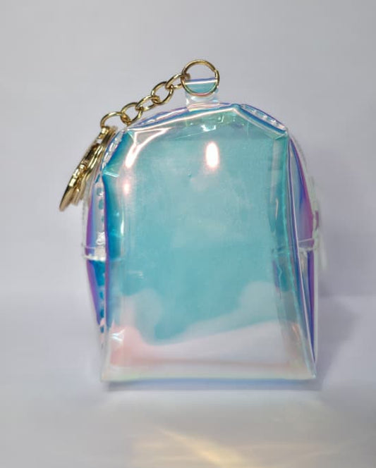 Transparent Mini Zip Pouch with Decorative Detail