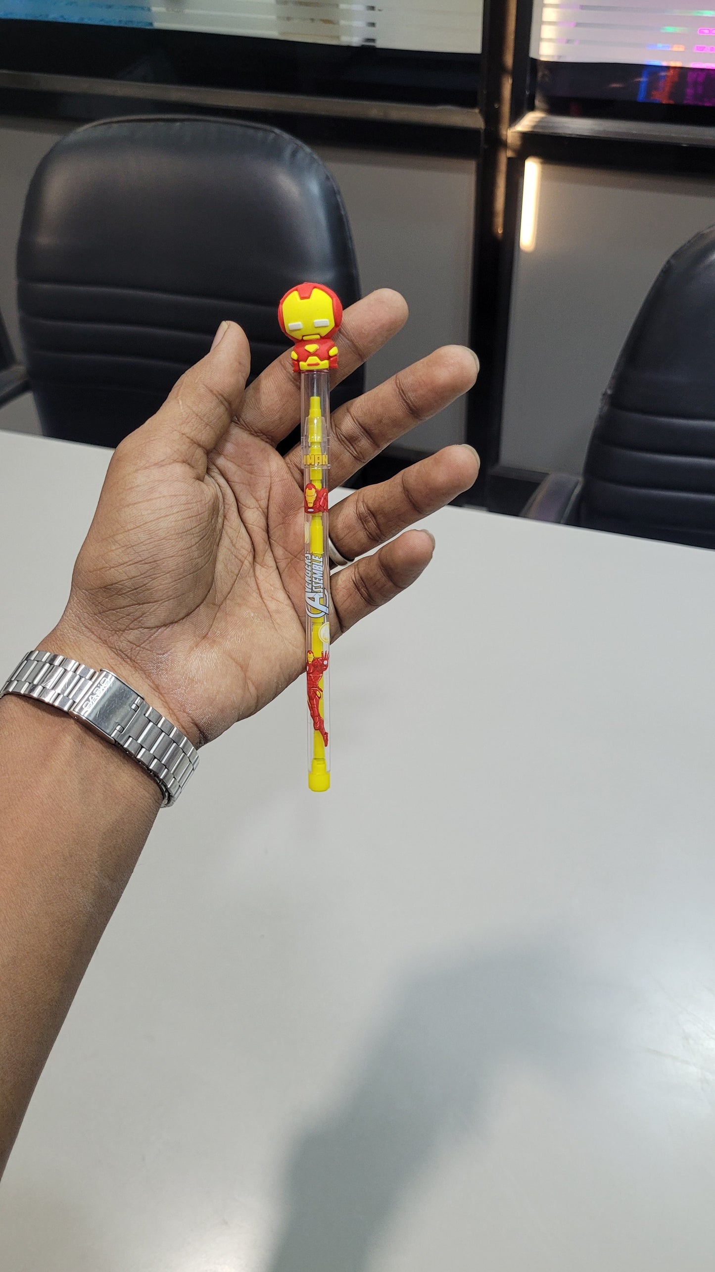 Superhero-Style Cartoon Pen Pencil – Fun Writing with Action Power