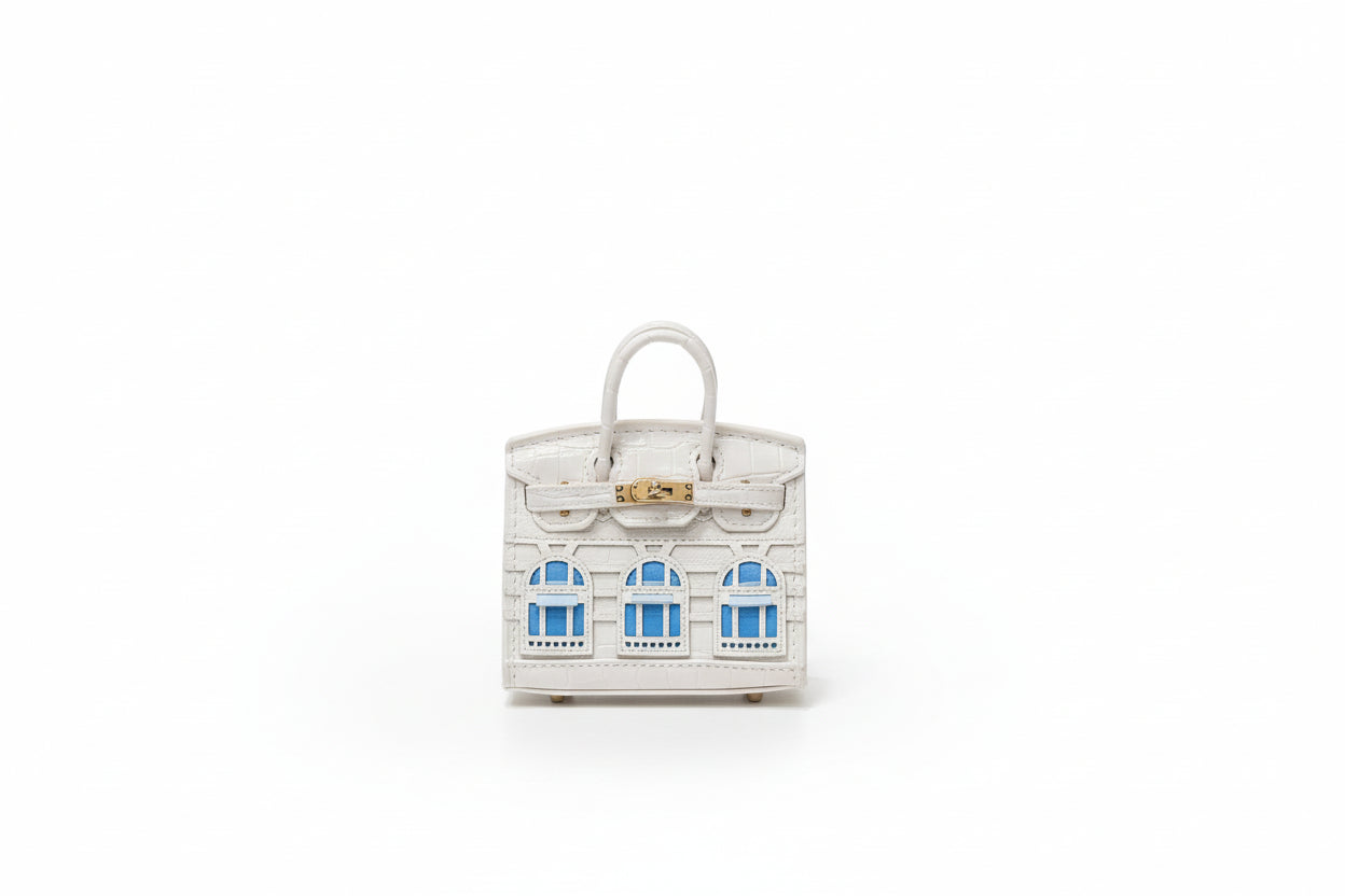 Embroidered Luxury Mini Top-Handle Handbag