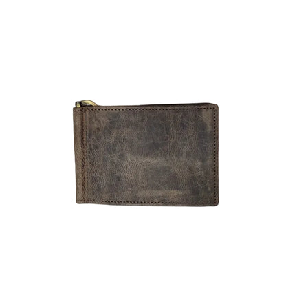 Slim Genuine Leather Bi-Fold Card Wallet