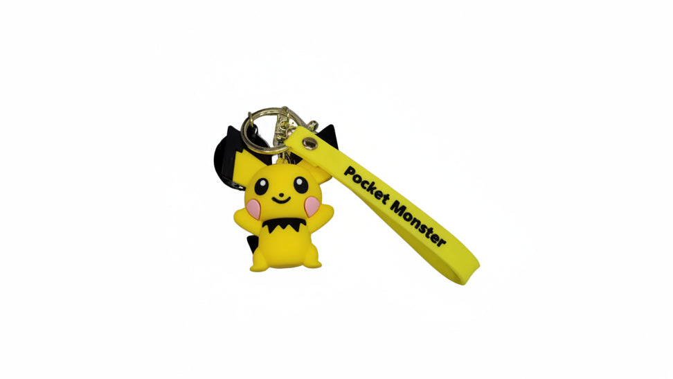 Cute Cartoon Character Keychain with Strap