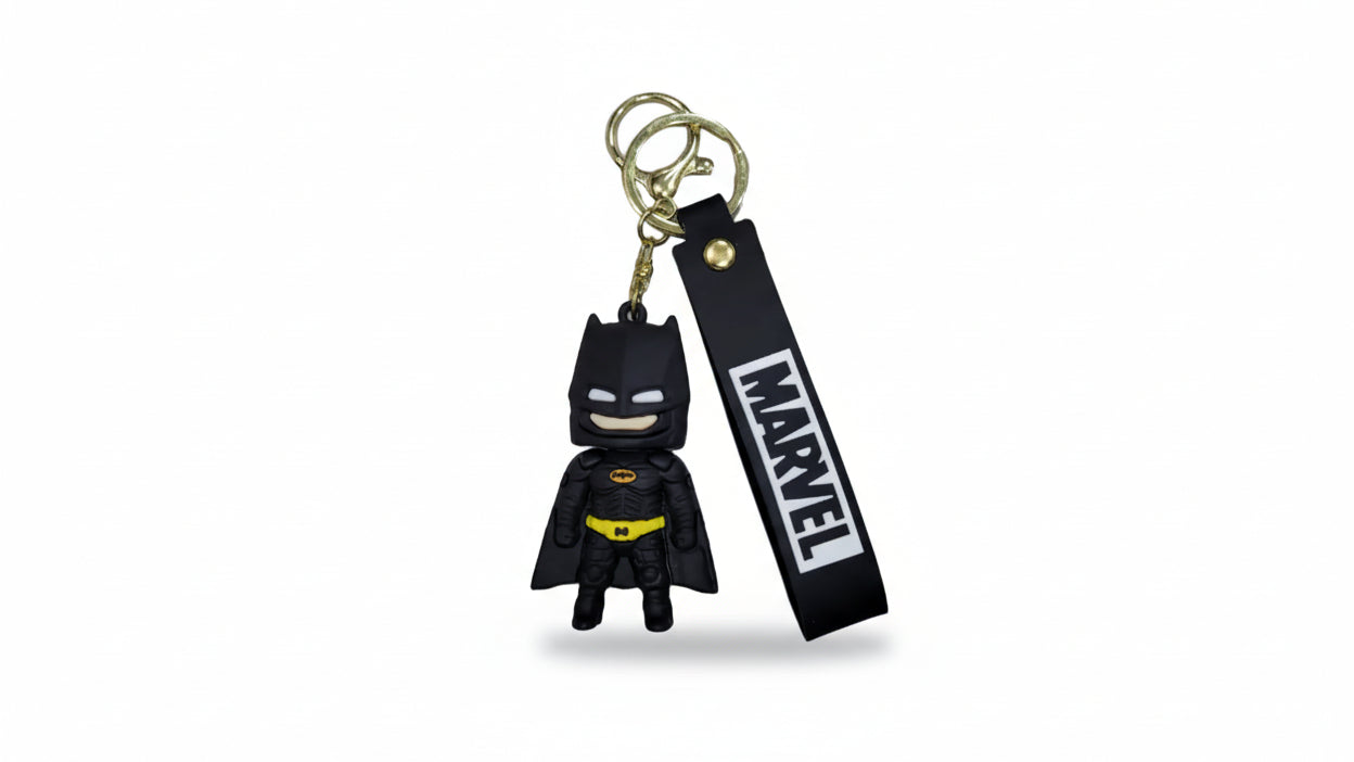 Cute Cartoon Character Keychain with Strap