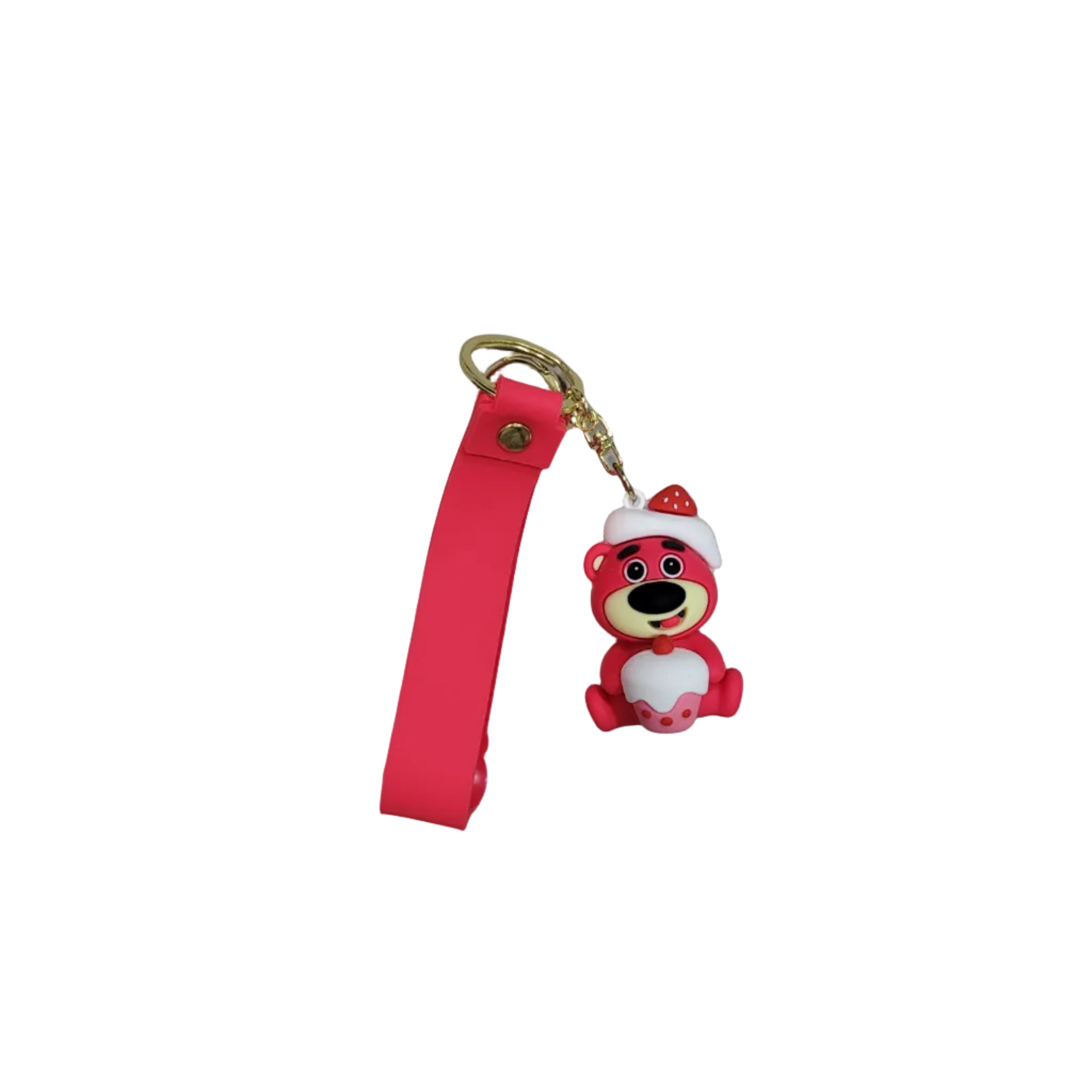 Cute Cartoon Character Keychain with Strap