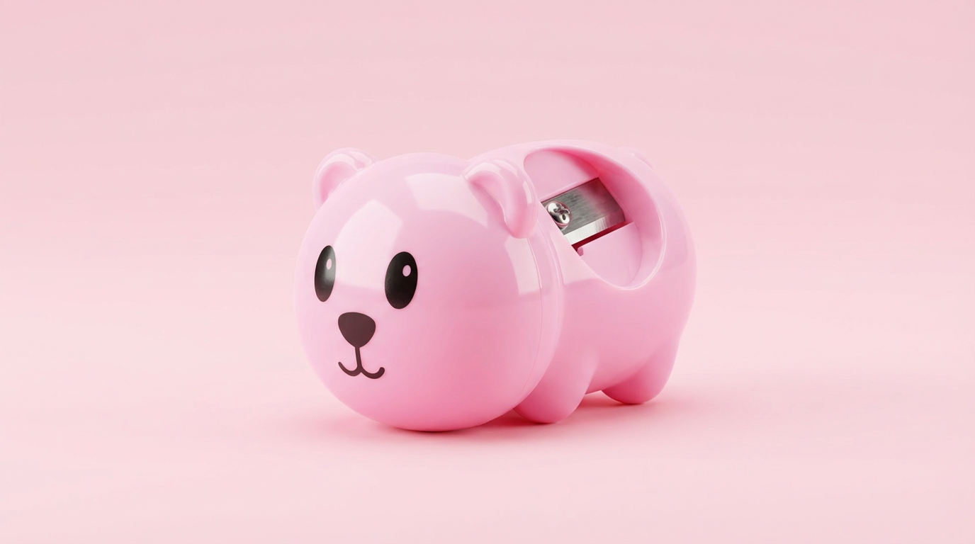 Cute Bear Pencil Sharpener – Mini Cartoon Sharpener for Kids