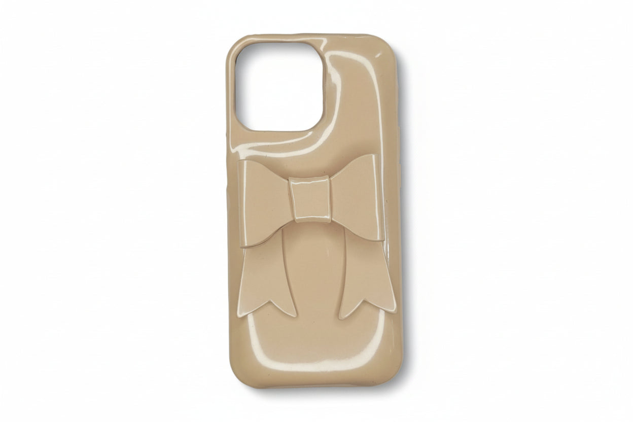Glossy Bow Design Phone IPhone 16 Pro Max Case