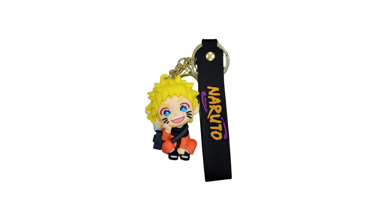 Cute Cartoon Character Keychain with Strap
