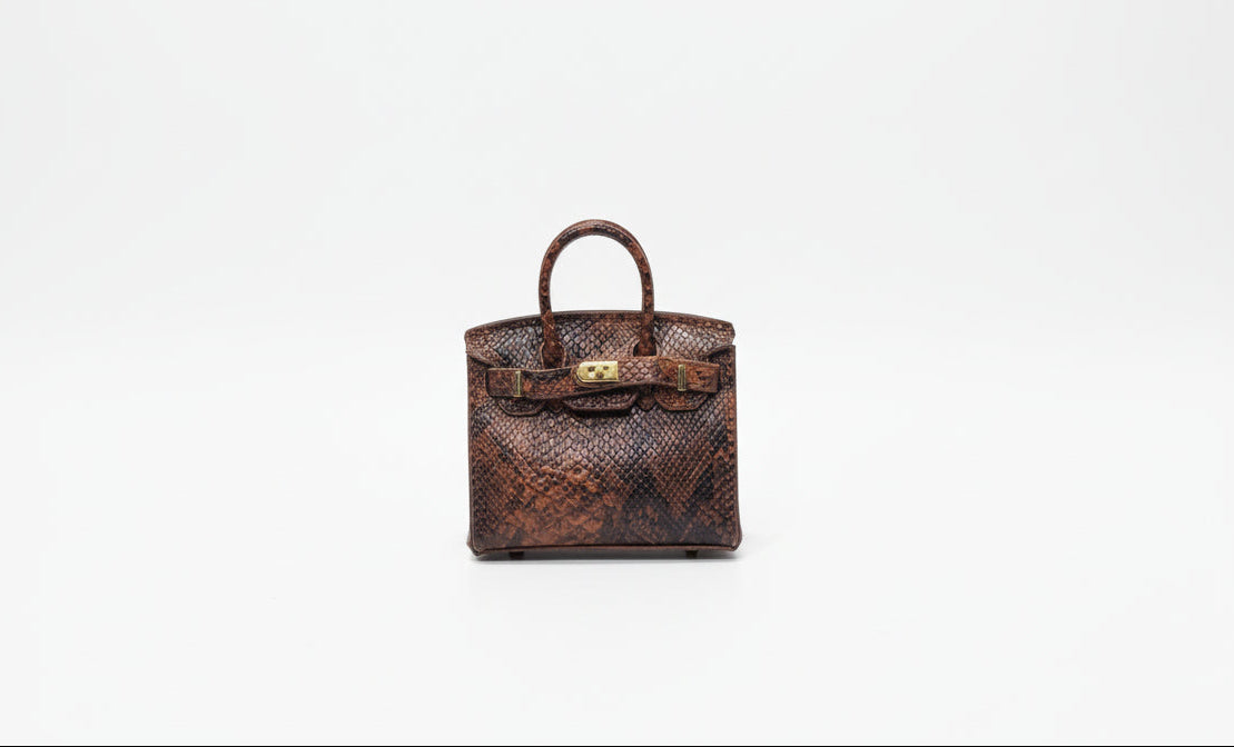 Textured Luxury Mini Top-Handle Handbag