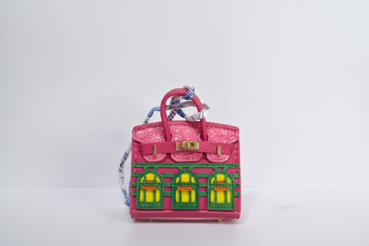 Embroidered Luxury Mini Top-Handle Handbag