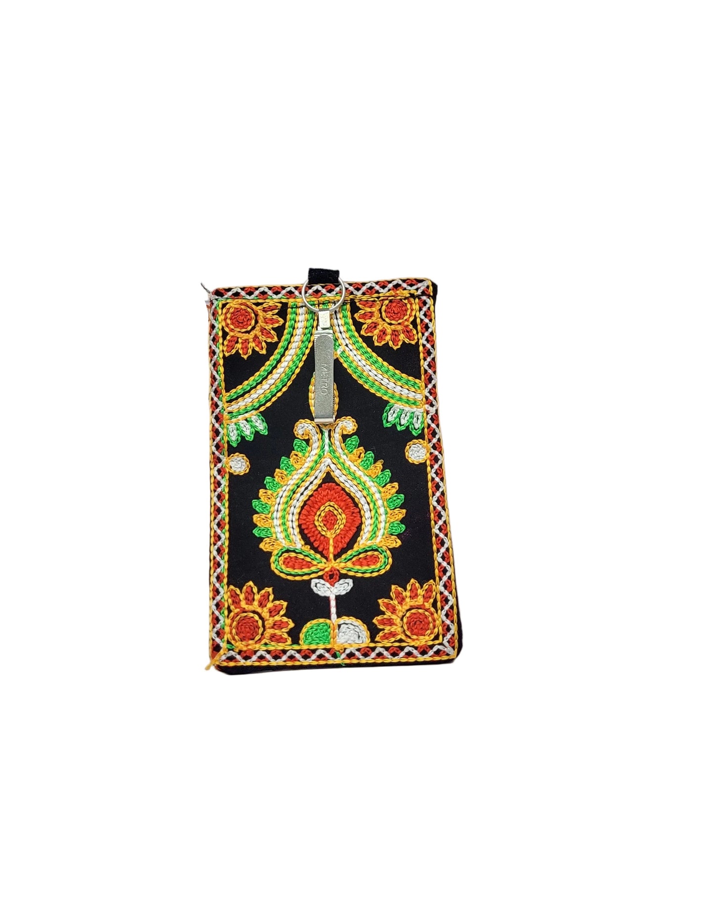 Handcrafted Embroidered Phone Pouch